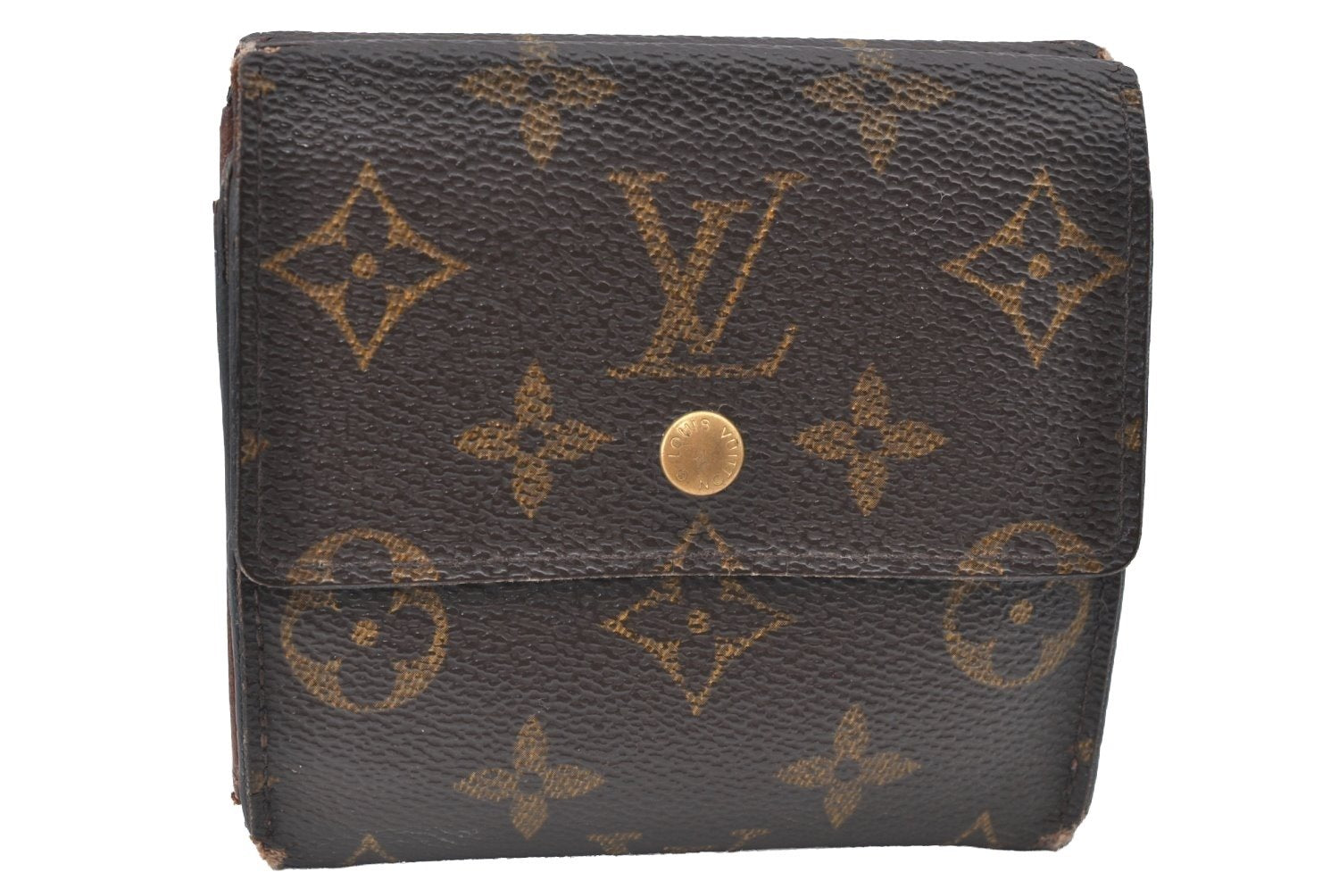 Authentic Louis Vuitton Monogram M61652 Porte Monnaie Billet Carte Credit K6160