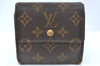 Authentic Louis Vuitton Monogram M61652 Porte Monnaie Billet Carte Credit K6160