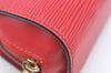 Authentic Louis Vuitton Epi Dauphine Cosmetic Pouch Red M48447 LV K6163