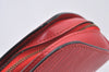 Authentic Louis Vuitton Epi Dauphine Cosmetic Pouch Red M48447 LV K6163