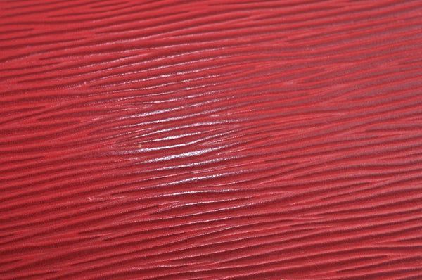 Authentic Louis Vuitton Epi Dauphine Cosmetic Pouch Red M48447 LV K6163