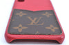 Authentic Louis Vuitton Monogram Bumper X Xs iPhone Case Red M68894 LV K6165