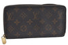 Authentic Louis Vuitton Monogram Zippy Long Wallet Purse M60017 LV Junk K6166