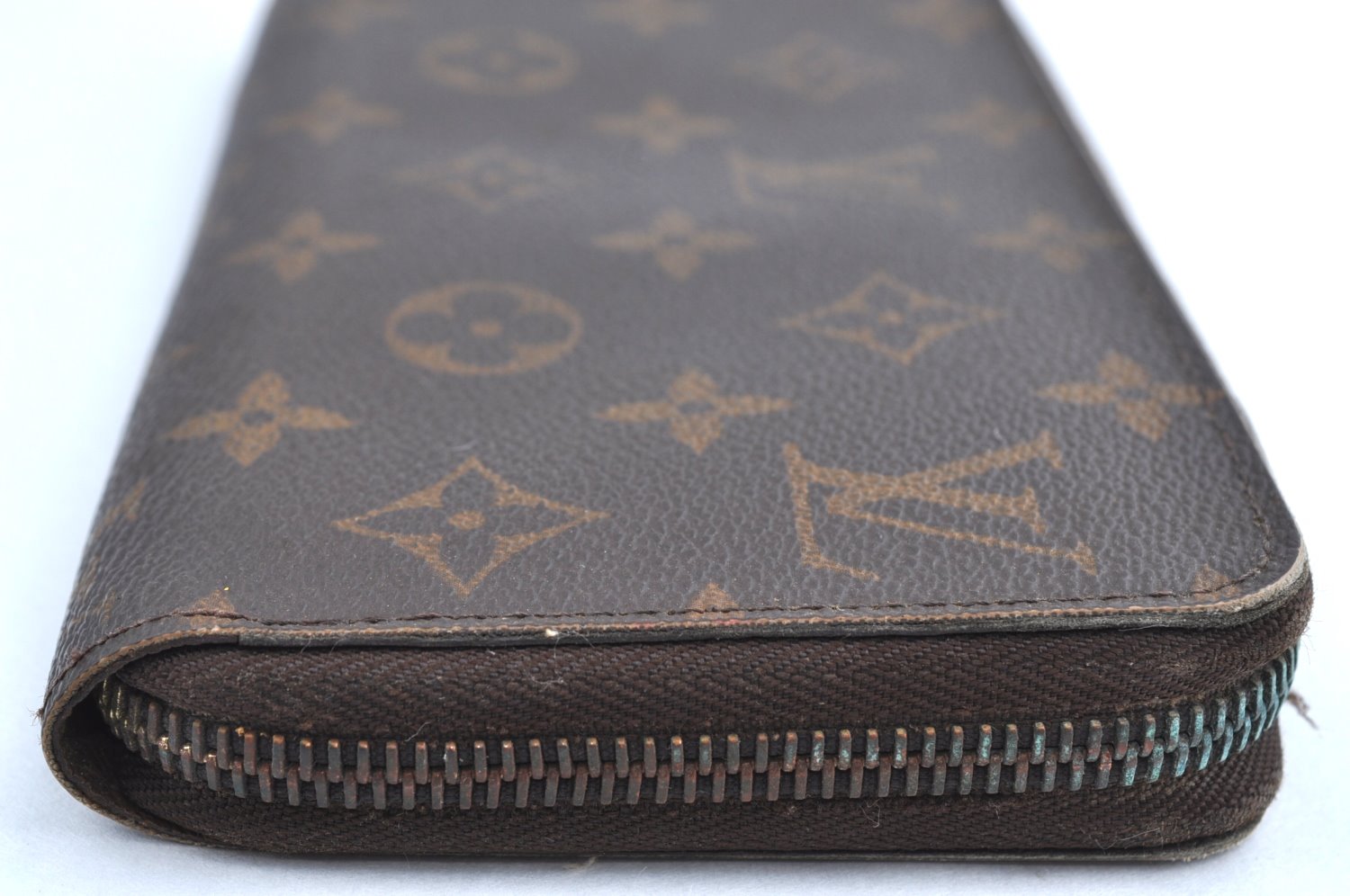 Authentic Louis Vuitton Monogram Zippy Long Wallet Purse M60017 LV Junk K6166