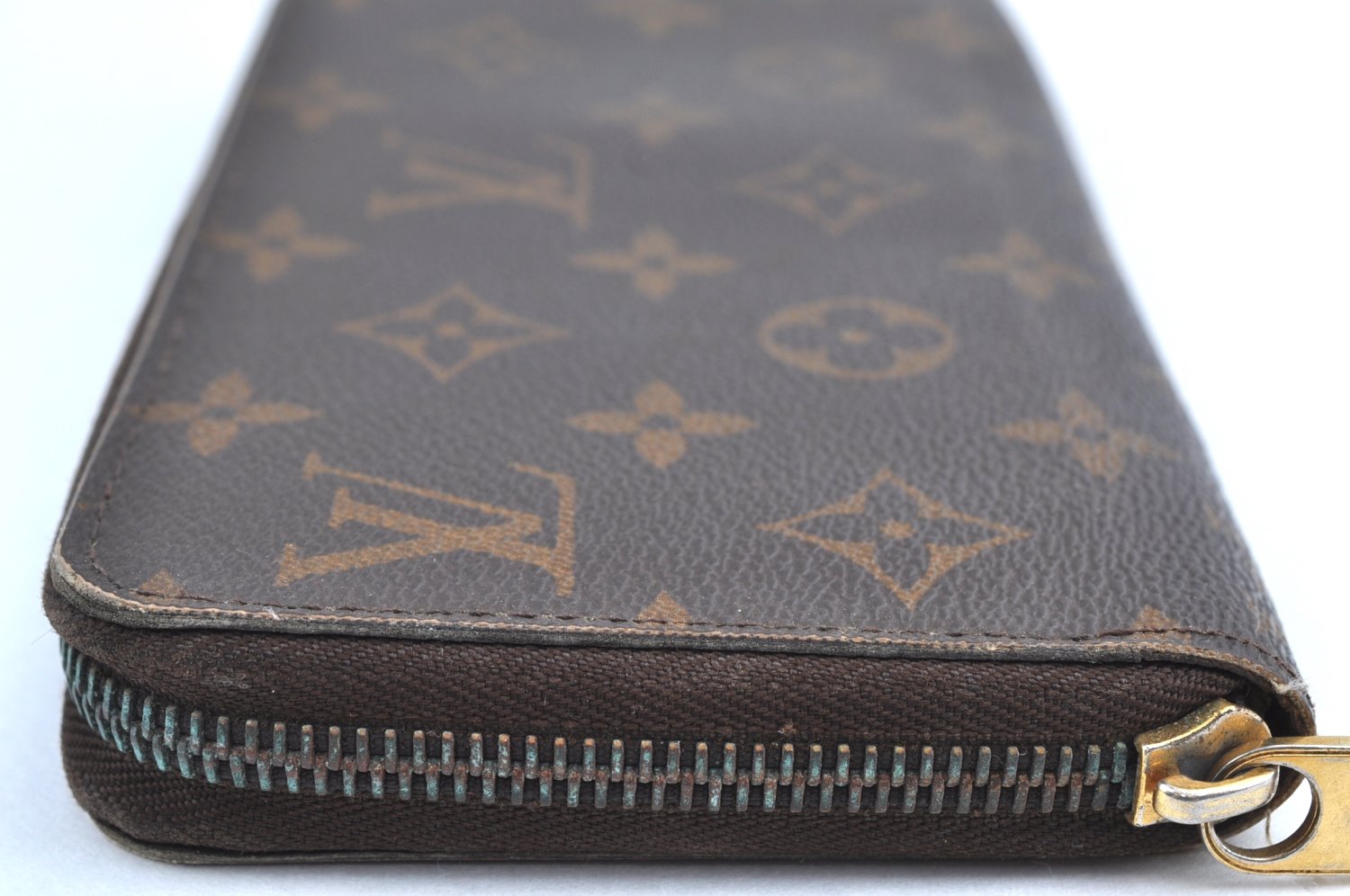 Authentic Louis Vuitton Monogram Zippy Long Wallet Purse M60017 LV Junk K6166