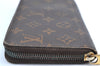 Authentic Louis Vuitton Monogram Zippy Long Wallet Purse M60017 LV Junk K6166