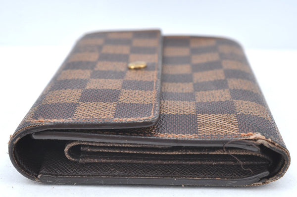 Authentic Louis Vuitton Damier Porte Tresor Etui Papier Wallet N61202 LV K6167
