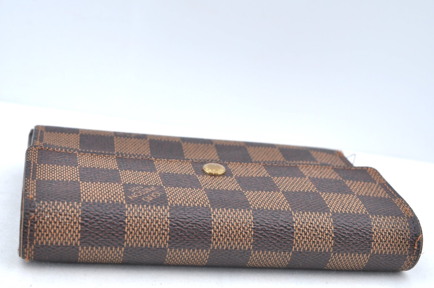 Authentic Louis Vuitton Damier Porte Tresor Etui Papier Wallet N61202 LV K6167