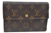 Authentic Louis Vuitton Monogram Porte Tresor Etui Papier Wallet M61202 LV K6168