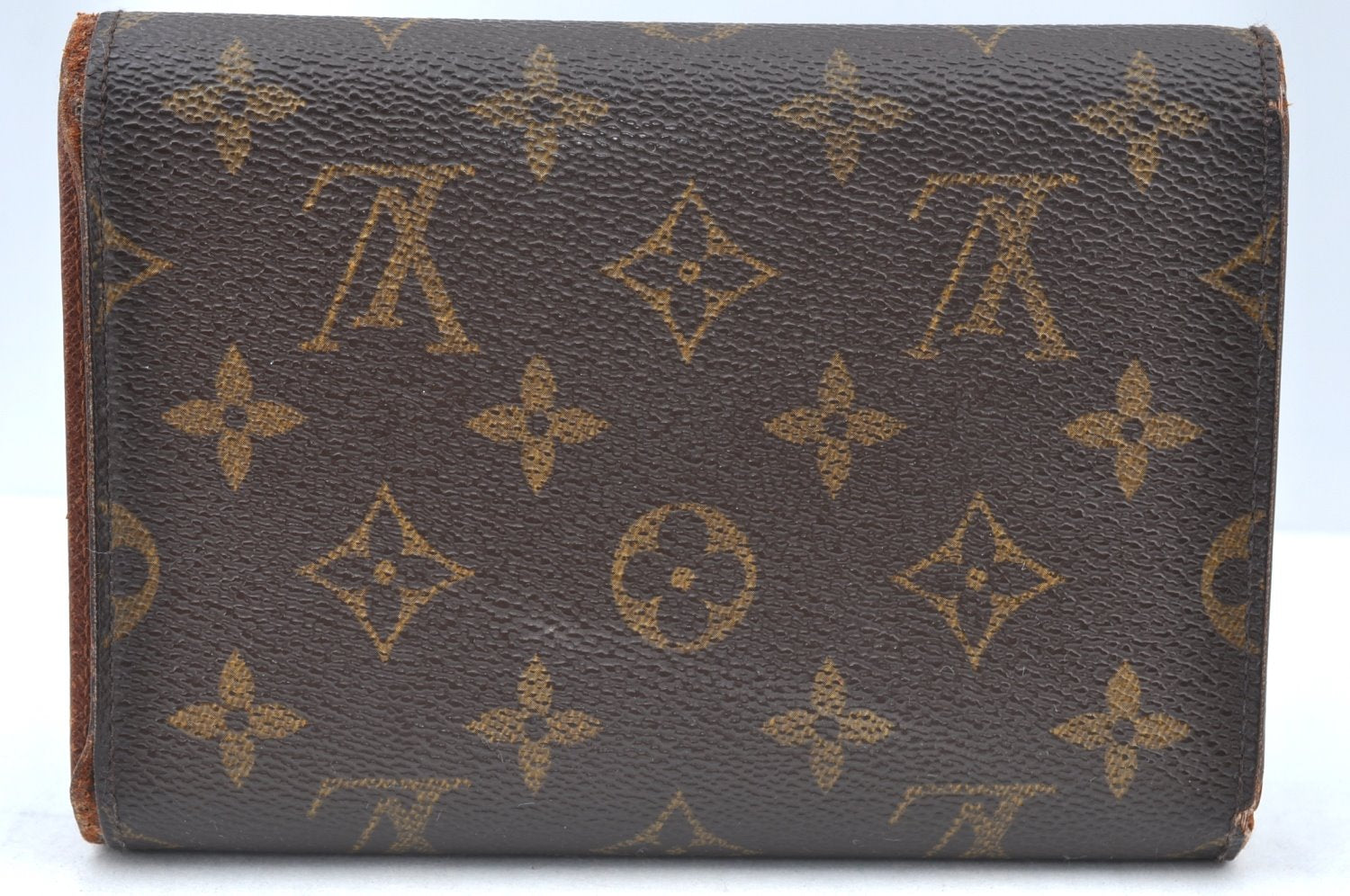 Authentic Louis Vuitton Monogram Porte Tresor Etui Papier Wallet M61202 LV K6168