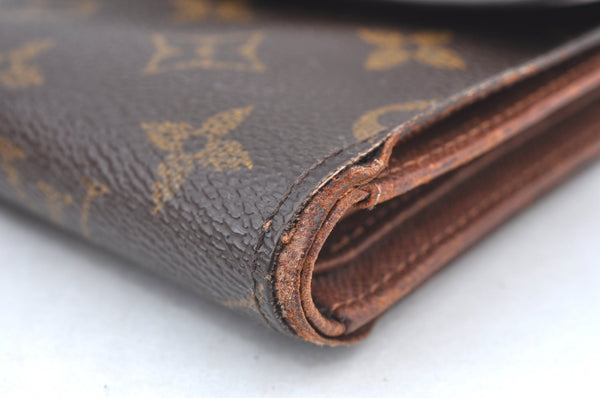 Authentic Louis Vuitton Monogram Porte Tresor Etui Papier Wallet M61202 LV K6168