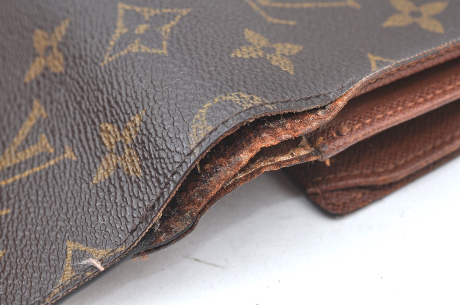 Authentic Louis Vuitton Monogram Porte Tresor Etui Papier Wallet M61202 LV K6168