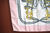 Authentic HERMES Carre 90 Scarf "BRIDES de GALA par " Silk Pink K6175