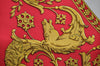 Authentic HERMES Carre 90 Scarf "LA PROMENADE DE LONGCHAMPS" Silk Red K6179