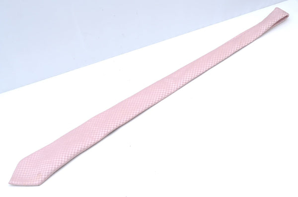 Authentic Louis Vuitton Damier Cravat Necktie Tie Silk Light Pink LV K6182