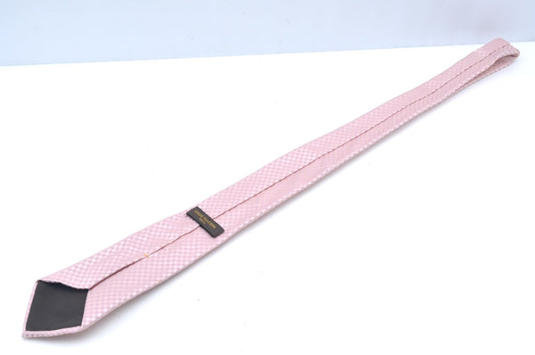 Authentic Louis Vuitton Damier Cravat Necktie Tie Silk Light Pink LV K6182