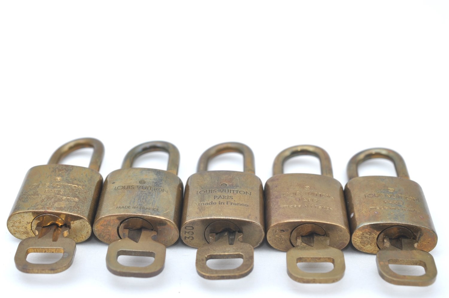 Authentic Louis Vuitton Padlock & Keys 10Set LV K6187