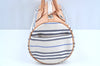 Authentic BURBERRY Canvas Leather Shoulder Hand Bag Purse White K6199