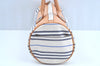 Authentic BURBERRY Canvas Leather Shoulder Hand Bag Purse White K6199