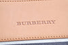 Authentic BURBERRY Canvas Leather Shoulder Hand Bag Purse White K6199