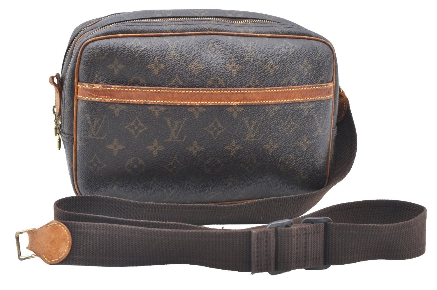 Authentic Louis Vuitton Monogram Reporter PM Shoulder Cross Bag M45254 LV K6200