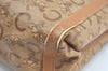 Authentic CELINE C Horse Carriage Clutch Hand Bag Purse PVC Leather Beige K6208