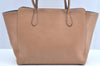 Authentic GUCCI Vintage Swing Large Shoulder Tote Bag Leather 354397 Beige K6223