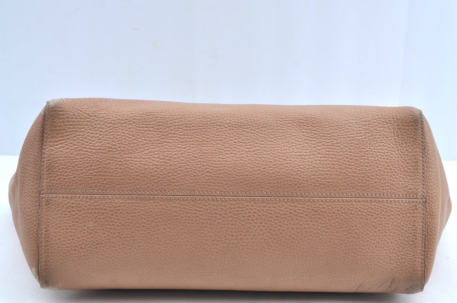 Authentic GUCCI Vintage Swing Large Shoulder Tote Bag Leather 354397 Beige K6223