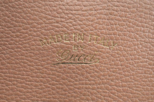 Authentic GUCCI Vintage Swing Large Shoulder Tote Bag Leather 354397 Beige K6223