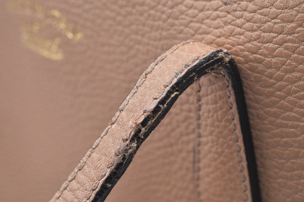 Authentic GUCCI Vintage Swing Large Shoulder Tote Bag Leather 354397 Beige K6223