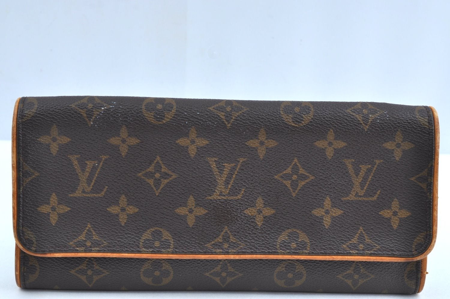 Authentic Louis Vuitton Monogram Pochette Twin GM Shoulder Bag M51852 LV K6224