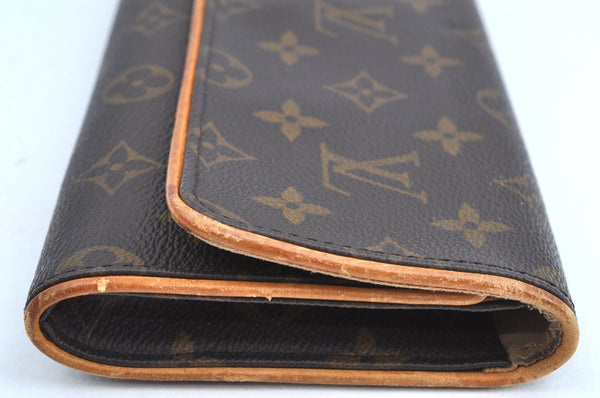 Authentic Louis Vuitton Monogram Pochette Twin GM Shoulder Bag M51852 LV K6224