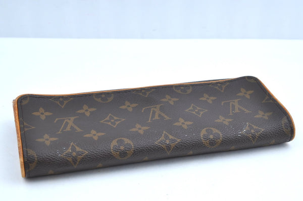 Authentic Louis Vuitton Monogram Pochette Twin GM Shoulder Bag M51852 LV K6224