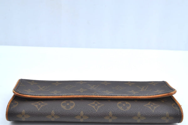 Authentic Louis Vuitton Monogram Pochette Twin GM Shoulder Bag M51852 LV K6224