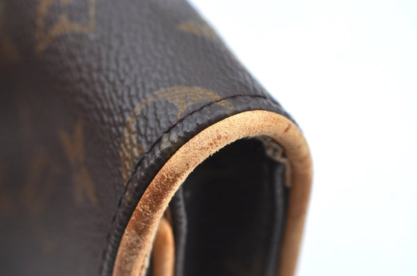 Authentic Louis Vuitton Monogram Pochette Twin GM Shoulder Bag M51852 LV K6224