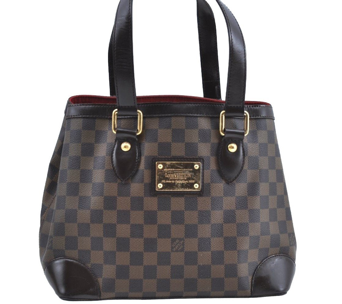 Authentic Louis Vuitton Damier Hampstead PM Shoulder Tote Bag N51205 LV K6240