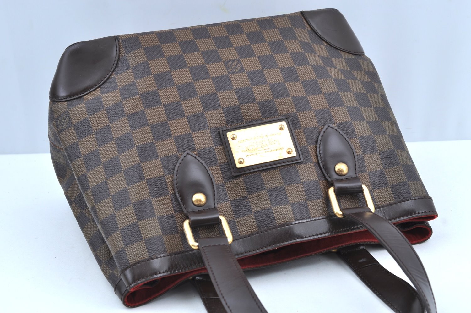Authentic Louis Vuitton Damier Hampstead PM Shoulder Tote Bag N51205 LV K6240