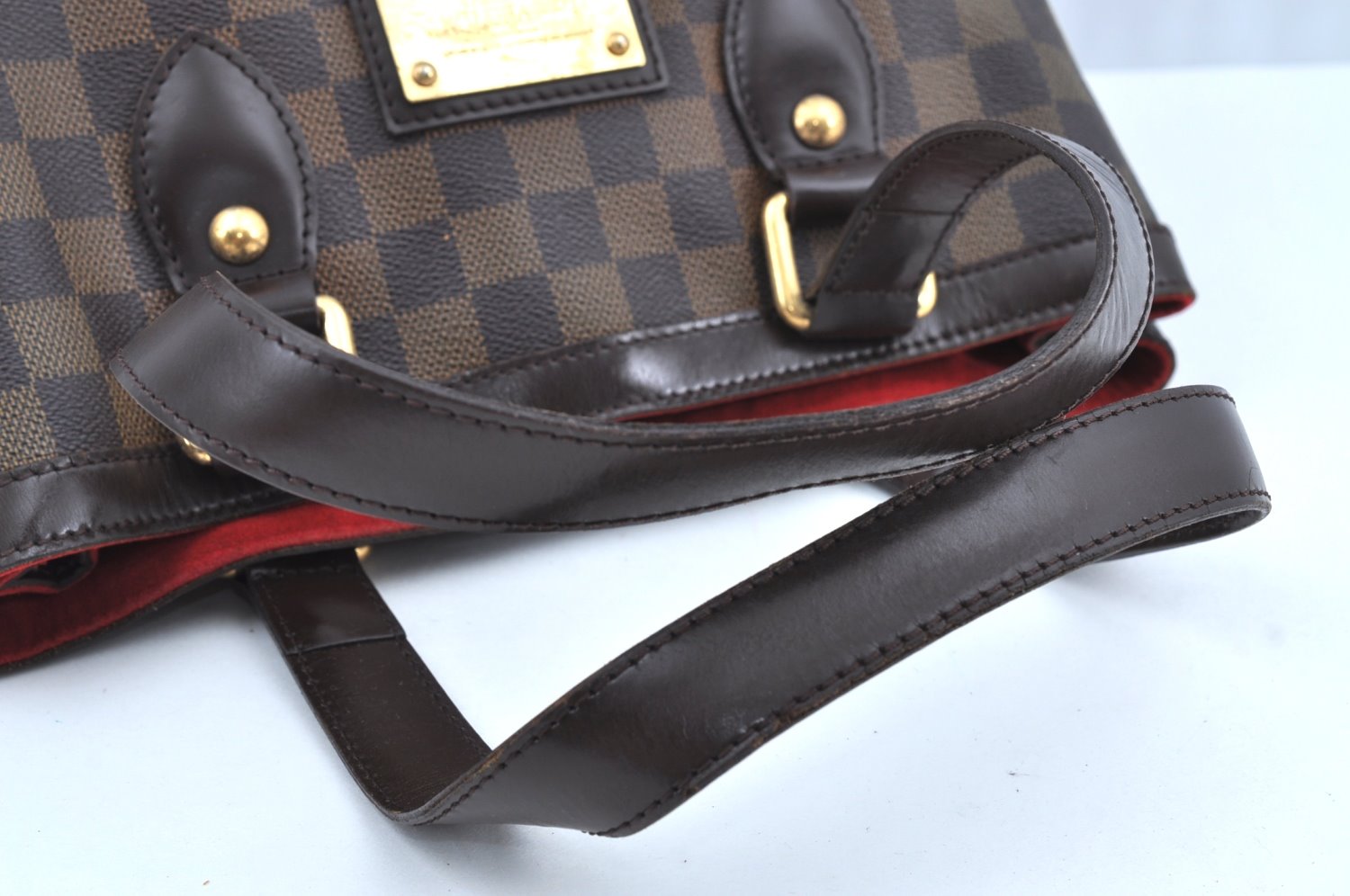 Authentic Louis Vuitton Damier Hampstead PM Shoulder Tote Bag N51205 LV K6240