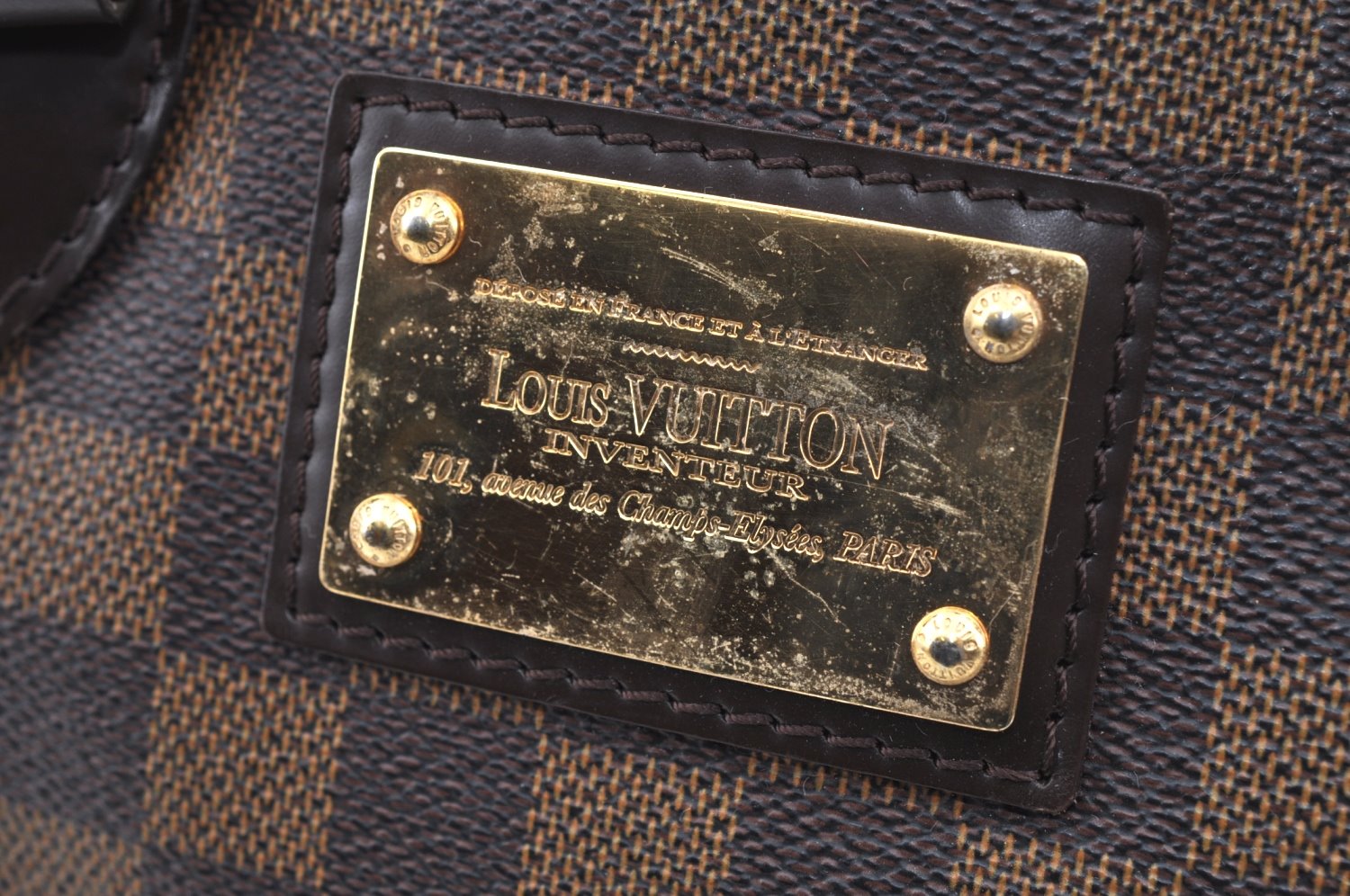 Authentic Louis Vuitton Damier Hampstead PM Shoulder Tote Bag N51205 LV K6240