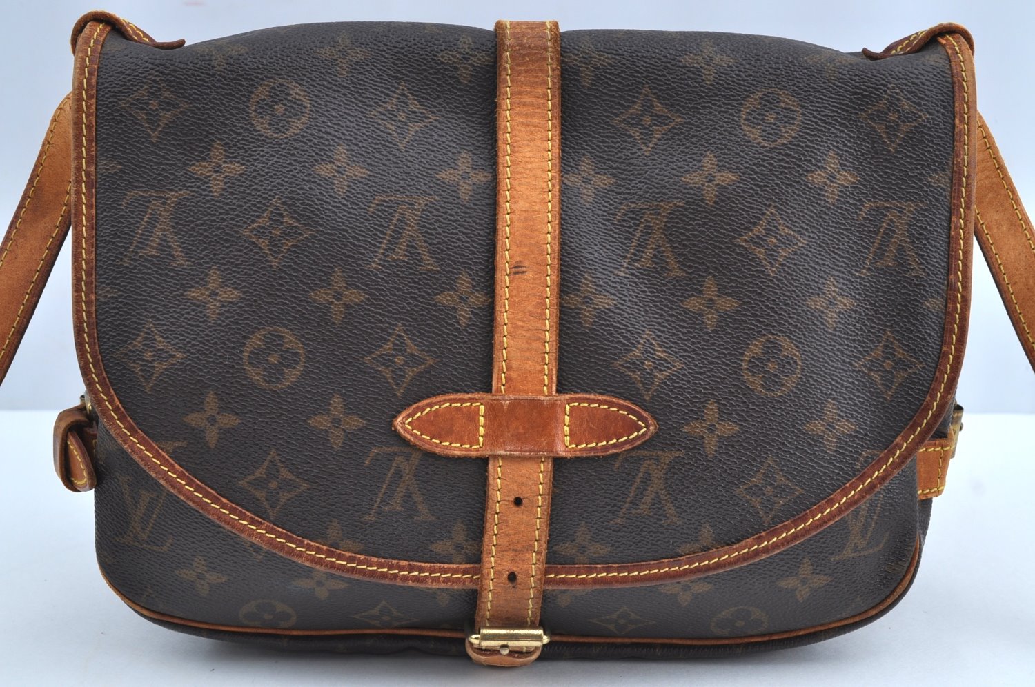 Authentic Louis Vuitton Monogram Saumur 30 Shoulder Cross Bag M42256 LV K6272