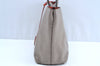 Authentic FENDI Selleria Vintage Shoulder Tote Bag Leather Gray K6275