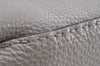 Authentic FENDI Selleria Vintage Shoulder Tote Bag Leather Gray K6275