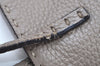 Authentic FENDI Selleria Vintage Shoulder Tote Bag Leather Gray K6275
