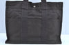 Authentic HERMES Her Line MM Hand Tote Bag Nylon Gray K6317