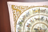 Authentic HERMES Carre 90 Scarf "LA PROMENADE DE LONGCHAMPS" Silk Pink K6332