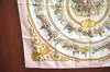 Authentic HERMES Carre 90 Scarf "LA PROMENADE DE LONGCHAMPS" Silk Pink K6332