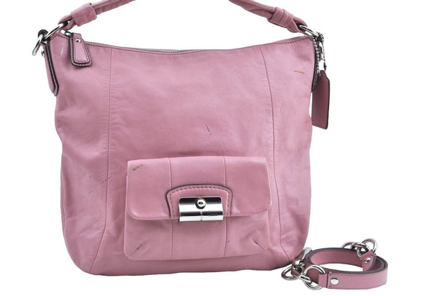 Authentic COACH Vintage KRISTIN 2Way Shoulder Bag Leather 14783 Pink K6346