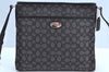 Authentic COACH Signature Shoulder Cross Body Bag Canvas Leather Black K6348