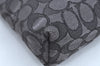 Authentic COACH Signature Shoulder Cross Body Bag Canvas Leather Black K6348