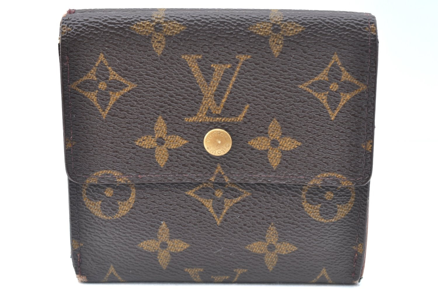 Authentic Louis Vuitton Monogram M61652 Porte Monnaie Billet Carte Credit K6354